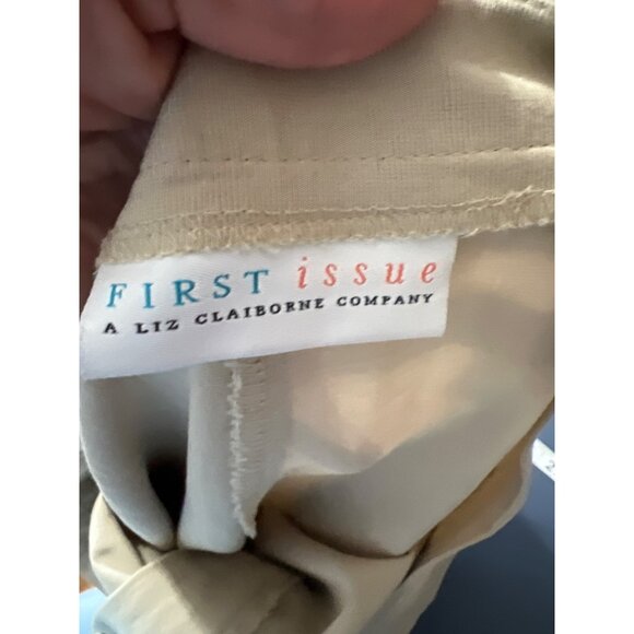 Linen Blend Beige Drawstring Pants Sz  16 Wide Leg Beach Boho Coastal Lagenlook - Picture 10 of 11